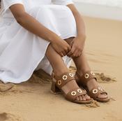 La Repo tan leather dance sandal NEW image
