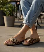 Genuins Matilda leopard print slip on sandal NEW image