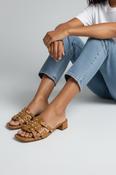 Pedro Anton tan leather mule with studs image