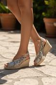 Viguera snakeprint wedge with V front NEW image