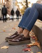 Meline chocolate metallic sneaker NEW image
