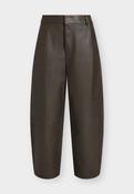 Barrel Leather Pant Black image