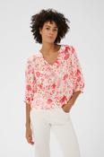 Alvia Blouse Poppy Red Bird Print image