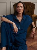 Varley Mavis Mock Neck Sweat Sea Blue image