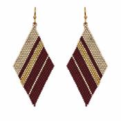 Chocolate Mix Ombre Triangle Drape Earrings image