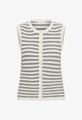 Gemma Knit Wasitcoat Navy Stripe