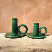 Handmade Candle Holder: Green / Medium image
