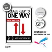 School Gate Signage - ONE WAY