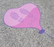 Social Distancing Outdoor Q Management - Foot Print Balloon