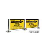 Social Distancing Q Barriers - 2000mm Long