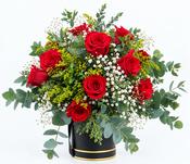 Romance Hatbox - 12 Red Roses — Signature Florist image