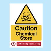 Chemical Store Authorised Personnel Only Regulatory Sign image
