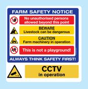 Farm Safety Notice including CCTV Warning | Premium Farm Sign image