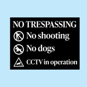 No Trespassing (black &amp; White) Regulatory Sign