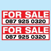 For Sale Sign For Car Windscreen (MG)