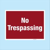 No Trespassing Regulatory Sign