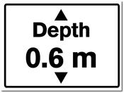 Water Depth Sign 0.6 Metres