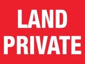 Land Private Regulatory Sign