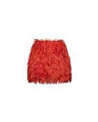 Orange Short Skirt with Orange &amp;amp; Gold Fringing image