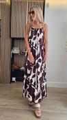 Brown &amp;amp; Vanilla Waterlily Print Maxidress image