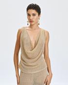 Gold Knit Draped Top 'Two-Ways-To-Wear' image