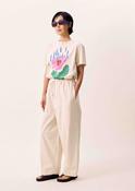 Vanilla Cotton Canvas Relaxed-Fit Trousers with Patch Pockets image