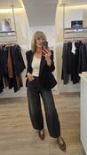 Faded Black Barrel-Leg Jeans with Black Jet Embellishment image
