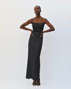 Black Satin Maxiskirt image