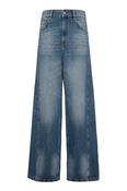 Denim Mid-Wash High-Waisted Flare Jeans image