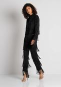 Black Fringed Trousers