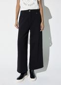 Black Jogger Pants with Contrasting Side Piping