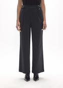 Black Technical Trousers with Studded Waistband &amp;amp; Flap Pockets on the Back image