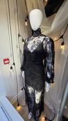 Black Sheer Lace Maxi-Skirt with Jersey Half-Slip