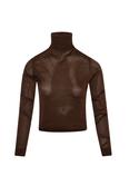 Bronze Lurex Fineknit Top with High Neck image