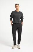 Grey Melange Soft Knit with Batwing Sleeve &amp;amp; Drawstring Hem