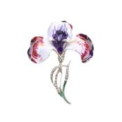 3D Purple Iris Flower Brooch image