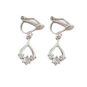 3 Stone Small Clip On Earrings image
