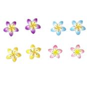 Acrylic Flower Silver Plated Earrings image