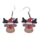 Acrylic Reindeer Face Earrings image