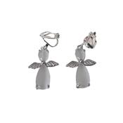 Angel Dangly Clip On Earrings