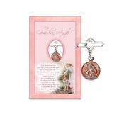 Baby Girl Cot Blessing Guardian Angel Medal