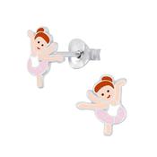 Ballerina Sterling Silver Childrens Earrings image