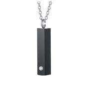 Black Oblong Memorial Ashes Locket