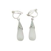 Bullet Drop Pearl Clip On Earrings image