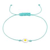 Sterling Silver Girls Flower Bracelet