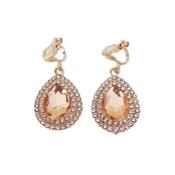 Champagne Gold Clip On Earrings