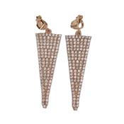 Clear Cubic Zirconia Drop Clip On Earrings image