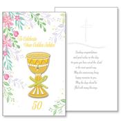 Embossed Golden Jubilee Blessing Greeting Card