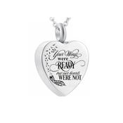 Your Wings Were Ready Ashes Cremation Memory Locket image