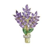 Crystal Heather Flower Brooch image